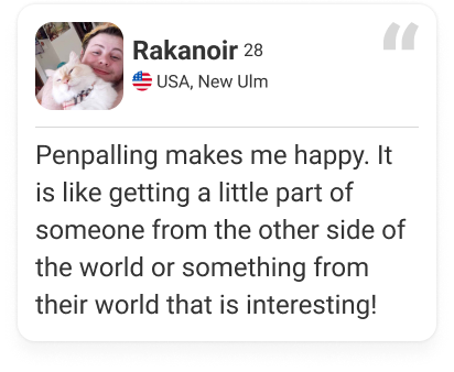 Quote about PenPal and how it makes you happy