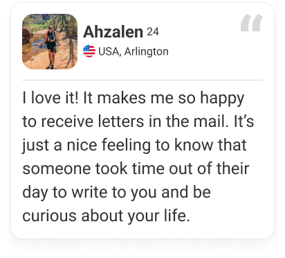 PenPal community quote about the joy of receiving mail