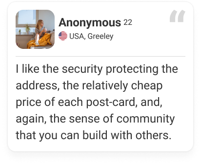 PenPal community quote about the platform being safe