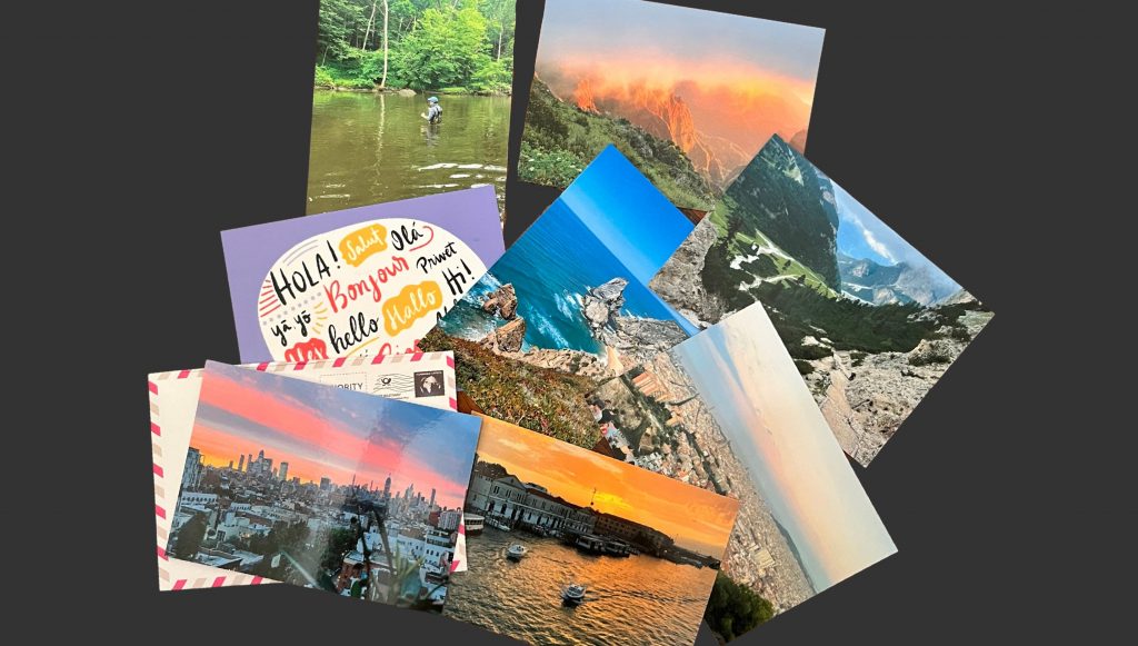 Selection of custom postcards from PenPal